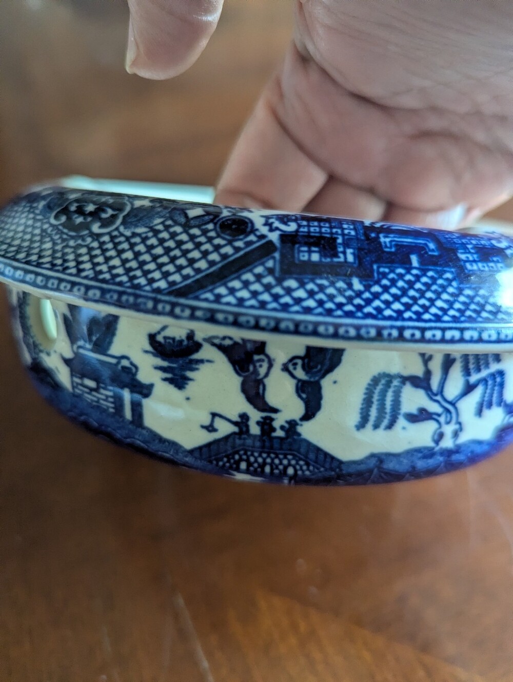 1920s Blue Willow Design Japan Ashtray - Picture 7 of 10